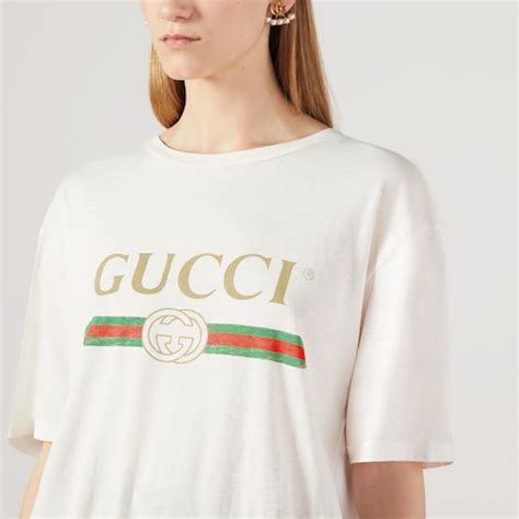 gucci v neck white logo studs tshirt|Gucci t-shirt logo.